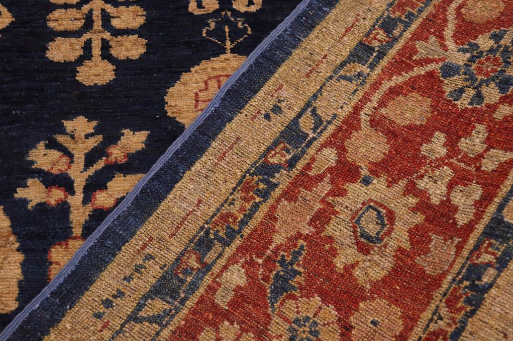 handmade Transitional Kafkaz Chobi Ziegler Blue Red Hand Knotted RECTANGLE 100% WOOL area rug 9 x 12