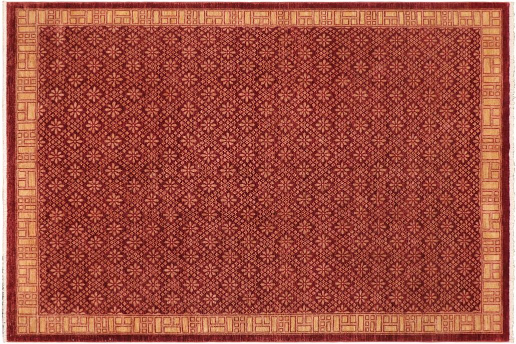 handmade Transitional Kafkaz Chobi Ziegler Red Lt. Gold Hand Knotted RECTANGLE 100% WOOL area rug 9 x 12