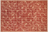 Classic Ziegler Izola Red Tan Hand-Knotted Wool Rug - 7'10'' x 9'9''