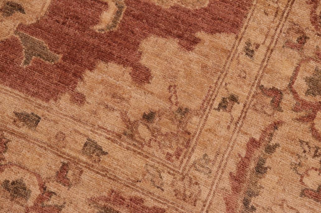 handmade Traditional Kafkaz Chobi Ziegler Brown Tan Hand Knotted RECTANGLE 100% WOOL area rug 8 x 10