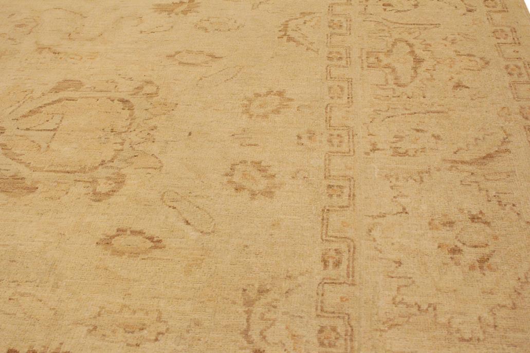 handmade Traditional Kafkaz Chobi Ziegler Beige Brown Hand Knotted RECTANGLE 100% WOOL area rug 9 x 12