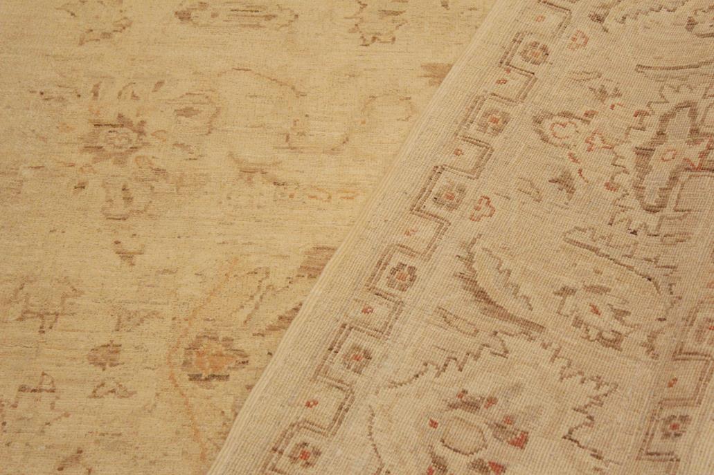 handmade Traditional Kafkaz Chobi Ziegler Beige Brown Hand Knotted RECTANGLE 100% WOOL area rug 9 x 12
