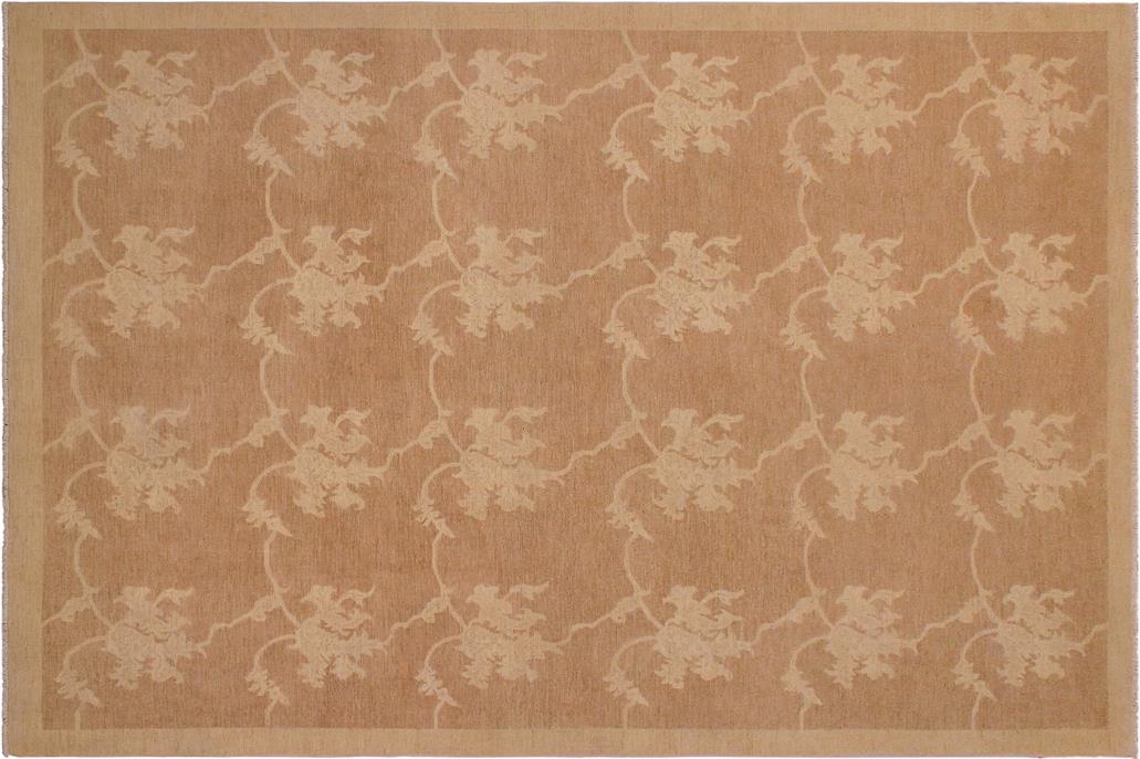 handmade Transitional Kafkaz Chobi Ziegler Lt. Brown Beige Hand Knotted RECTANGLE 100% WOOL area rug 9 x 12