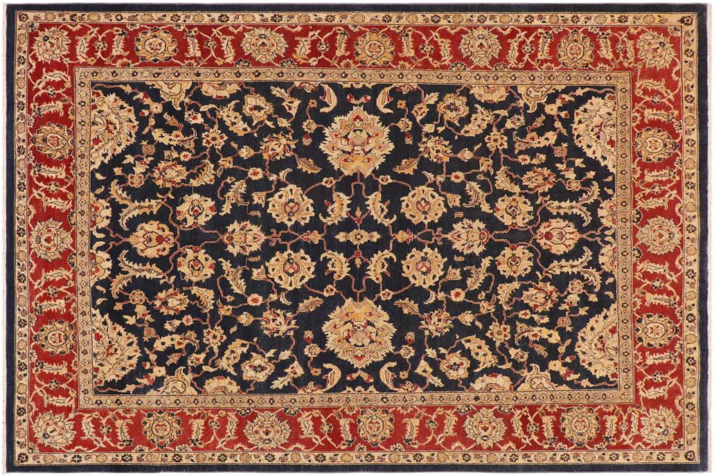 handmade Traditional Kafkaz Chobi Ziegler Navy Red Hand Knotted RECTANGLE 100% WOOL area rug 9 x 11