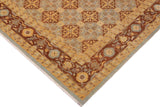 handmade Transitional Kafkaz Chobi Ziegler Blue Brown Hand Knotted RECTANGLE 100% WOOL area rug 9 x 12