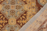 handmade Transitional Kafkaz Chobi Ziegler Blue Brown Hand Knotted RECTANGLE 100% WOOL area rug 9 x 12
