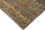 handmade Transitional Kafkaz Chobi Ziegler Blue Gray Hand Knotted RECTANGLE 100% WOOL area rug 9 x 12