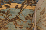 handmade Transitional Kafkaz Chobi Ziegler Blue Gray Hand Knotted RECTANGLE 100% WOOL area rug 9 x 12