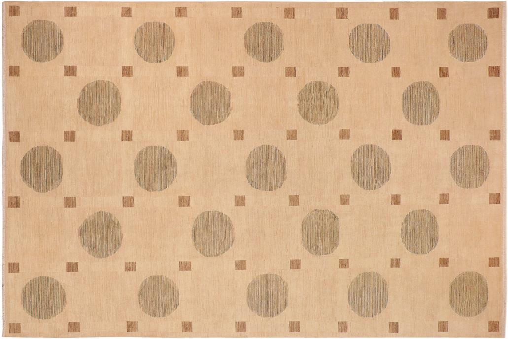 handmade Transitional Kafkaz Chobi Ziegler Tan Green Hand Knotted RECTANGLE 100% WOOL area rug 10 x 14