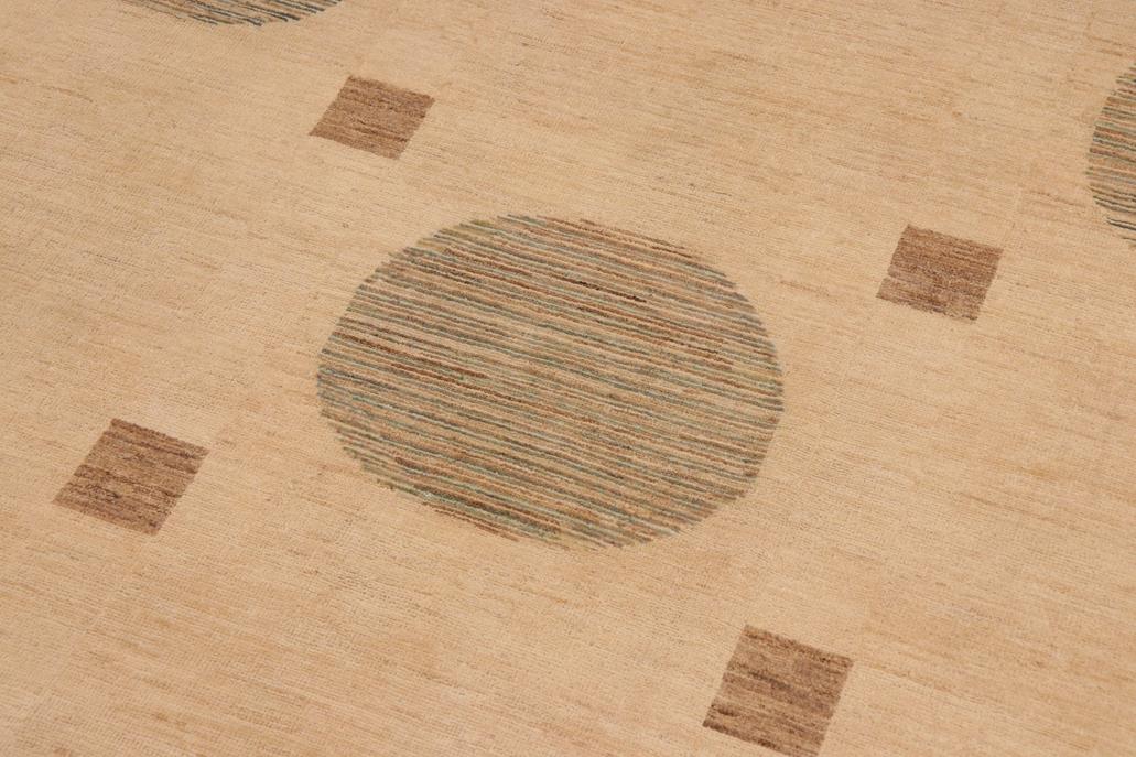 handmade Transitional Kafkaz Chobi Ziegler Tan Green Hand Knotted RECTANGLE 100% WOOL area rug 10 x 14