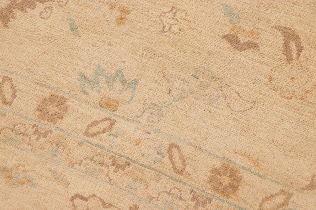 handmade Traditional Kafkaz Chobi Ziegler Tan Brown Hand Knotted RECTANGLE 100% WOOL area rug 10 x 14