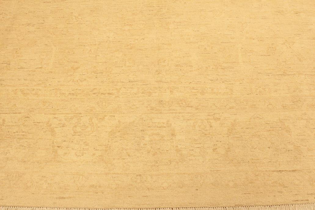 Handmade Kafakz Chobi Ziegler Modern Contemporary Tan Lt. Tan Hand Knotted Rectangel Hand Knotted 100% Vegetable Dyed wool area rug 10 x 14