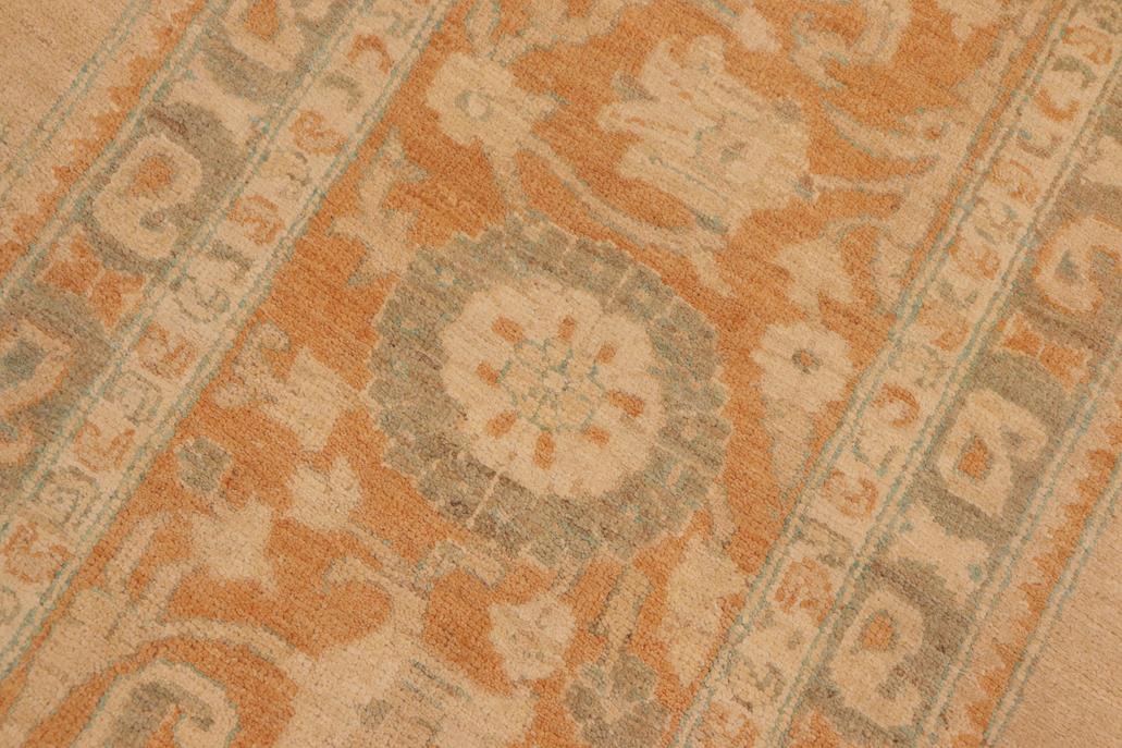 handmade Traditional Kafkaz Chobi Ziegler Tan Rust Hand Knotted RECTANGLE 100% WOOL area rug 10 x 13