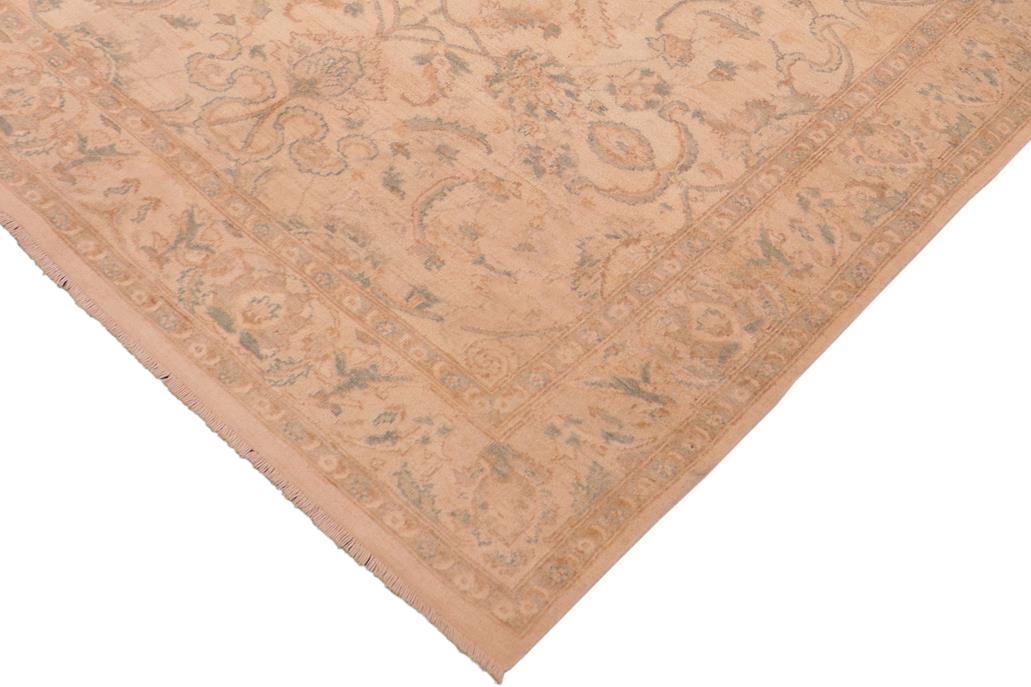 handmade Traditional Kafkaz Chobi Ziegler Beige Gray Hand Knotted RECTANGLE 100% WOOL area rug 6 x 9