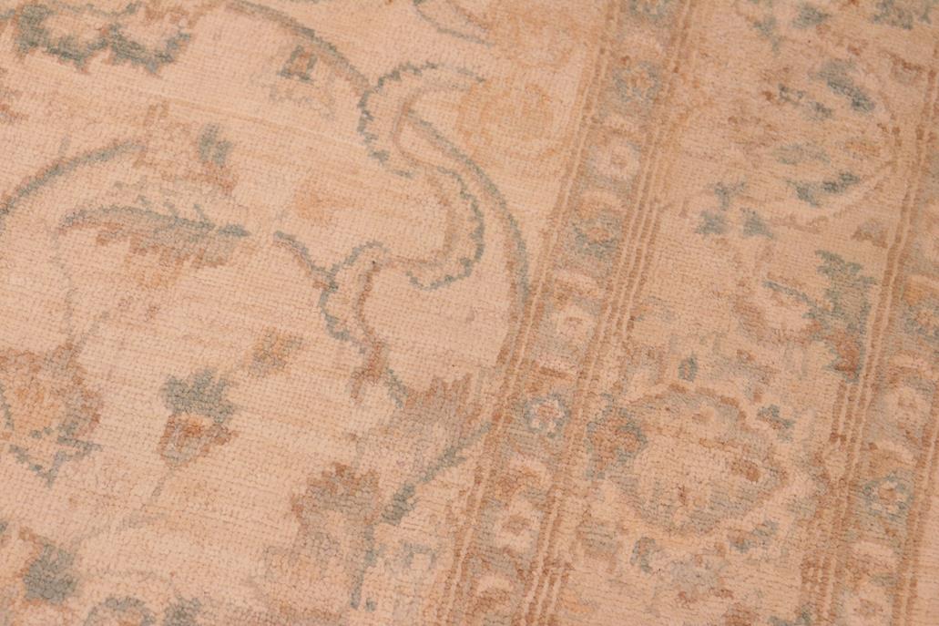 handmade Traditional Kafkaz Chobi Ziegler Beige Gray Hand Knotted RECTANGLE 100% WOOL area rug 6 x 9
