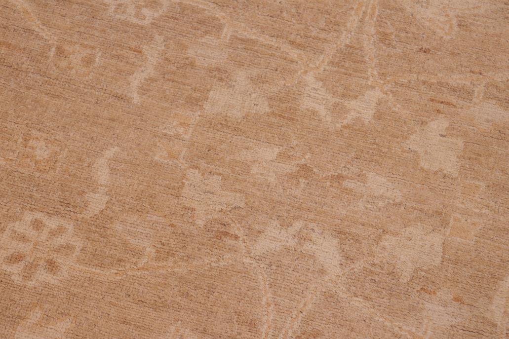 handmade Traditional Lahore Brown Tan Hand Knotted RECTANGLE 100% WOOL area rug 6 x 9