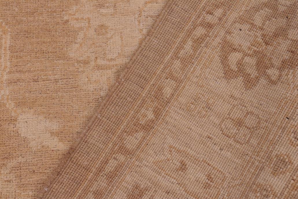 handmade Traditional Lahore Brown Tan Hand Knotted RECTANGLE 100% WOOL area rug 6 x 9