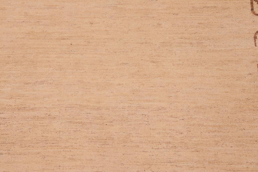 Handmade Kafakz Chobi Ziegler Modern Contemporary Tan Brown Hand Knotted Rectangel Hand Knotted 100% Vegetable Dyed wool area rug 6 x 9