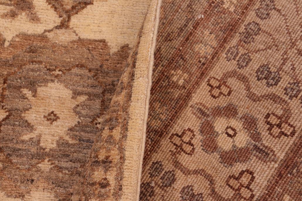 handmade Traditional Kafkaz Chobi Ziegler Beige Tan Hand Knotted RECTANGLE 100% WOOL area rug 6 x 9