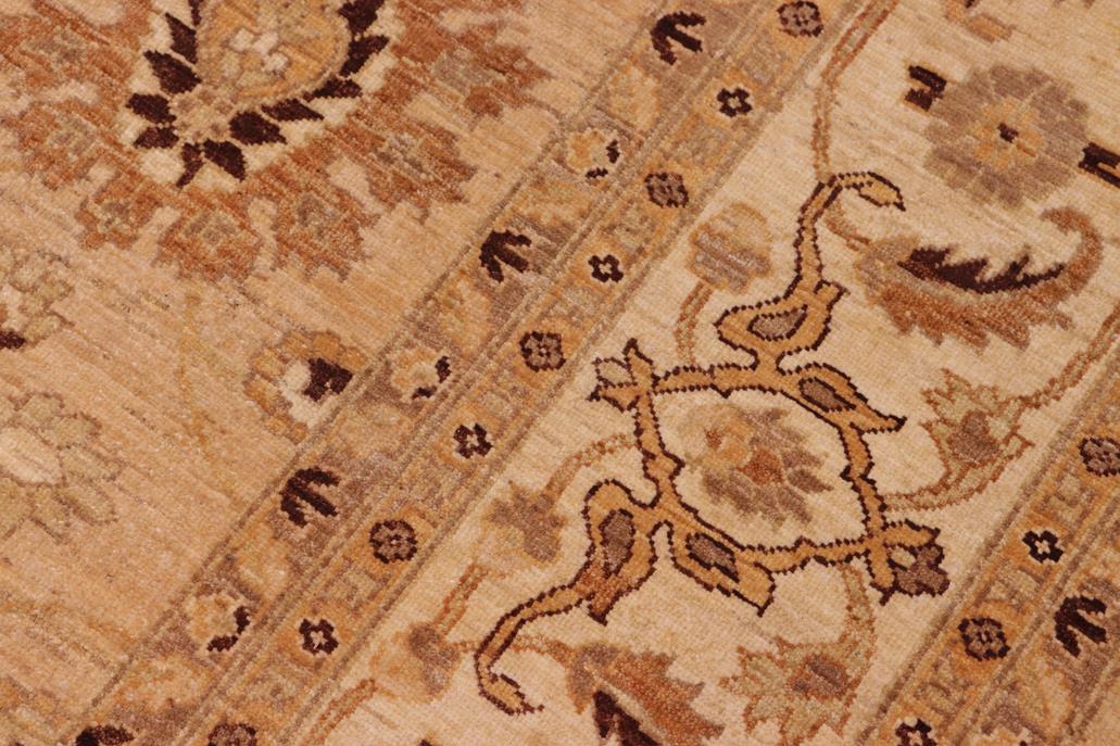 handmade Traditional Kafkaz Chobi Ziegler Tan Beige Hand Knotted RECTANGLE 100% WOOL area rug 8 x 10