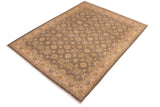 handmade Transitional Kafkaz Chobi Ziegler Gray Lt. Brown Hand Knotted RECTANGLE 100% WOOL area rug 8 x 10