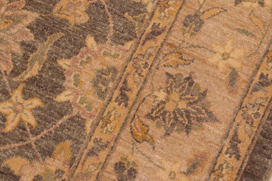 handmade Transitional Kafkaz Chobi Ziegler Gray Lt. Brown Hand Knotted RECTANGLE 100% WOOL area rug 8 x 10