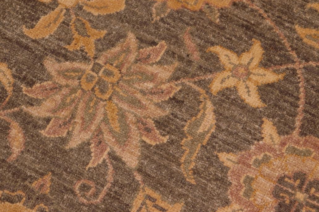 handmade Transitional Kafkaz Chobi Ziegler Gray Lt. Brown Hand Knotted RECTANGLE 100% WOOL area rug 8 x 10