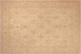 handmade Traditional Lahore Beige Blue Hand Knotted RECTANGLE 100% WOOL area rug 8 x 10