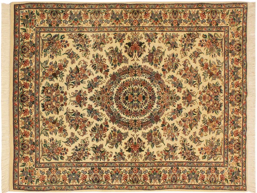 handmade Traditional Sarook Beige Pink Hand Knotted RECTANGLE 100% WOOL area rug 4x6