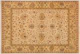 handmade Traditional Kafkaz Chobi Ziegler Beige Gold Hand Knotted RECTANGLE 100% WOOL area rug 9 x 12