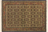 Oriental Ziegler Charlie Blue Red Hand-Knotted Wool Rug - 3'9'' x 5'9''