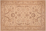 handmade Traditional Kafkaz Chobi Ziegler Tan Brown Hand Knotted RECTANGLE 100% WOOL area rug 6 x 9