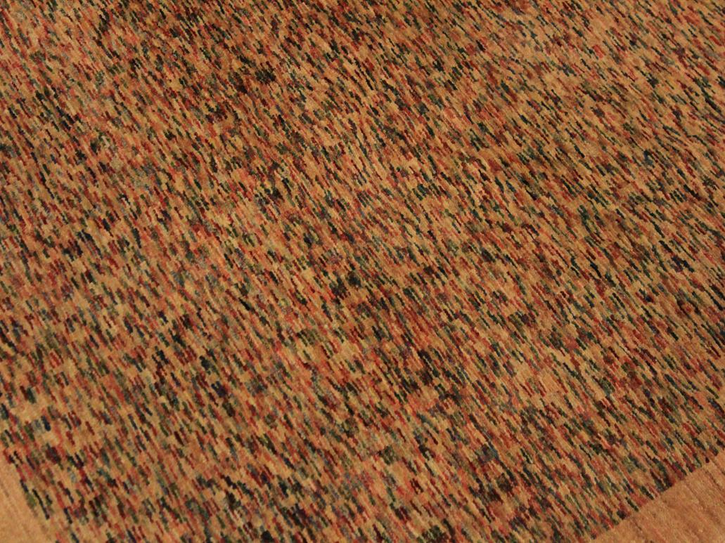 Boho Chic Gabbeh Julian Tan/Blue Wool Rug - 3'5'' x 4'9''