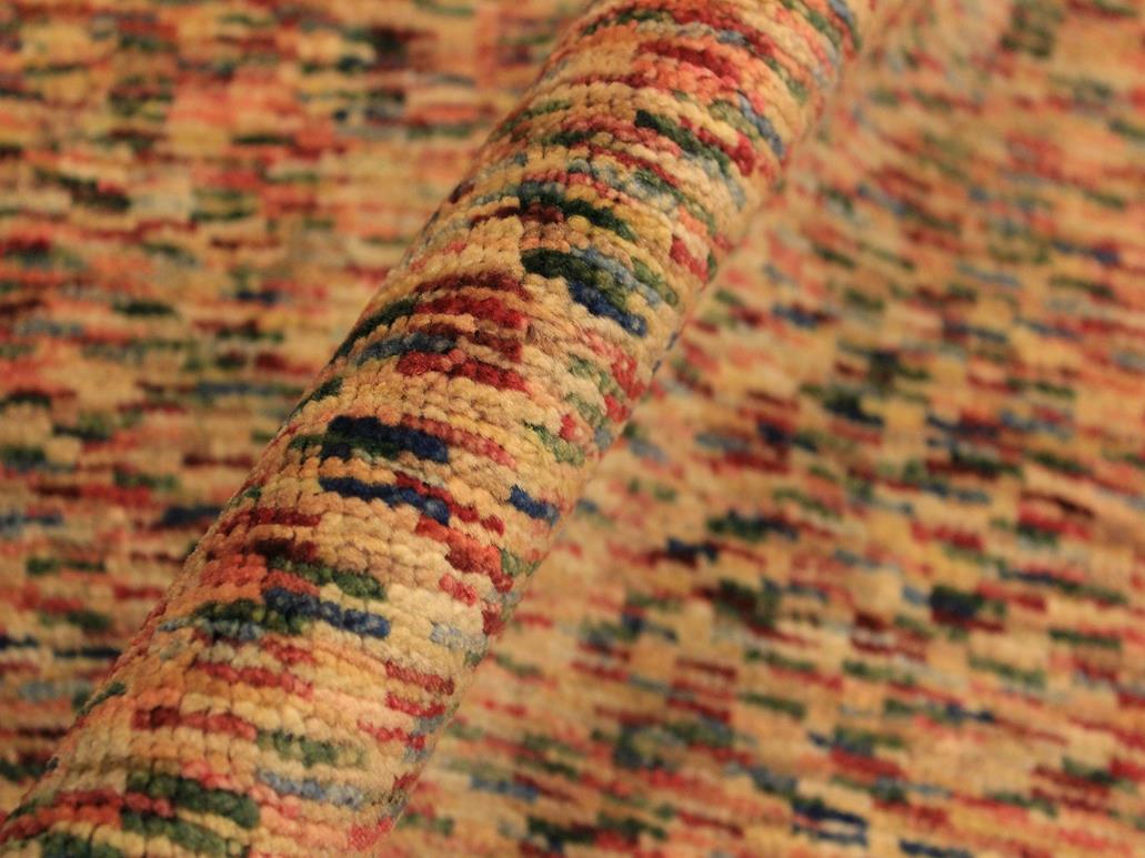 Boho Chic Gabbeh Julian Tan/Blue Wool Rug - 3'5'' x 4'9''