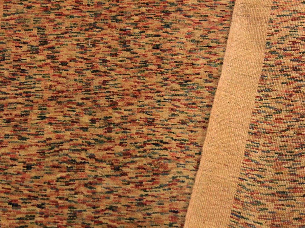 Boho Chic Gabbeh Julian Tan/Blue Wool Rug - 3'5'' x 4'9''