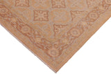 handmade Transitional Kafkaz Chobi Ziegler Tan Brown Hand Knotted RECTANGLE 100% WOOL area rug 6 x 9