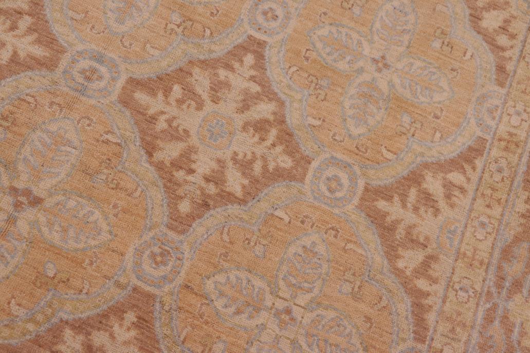 handmade Transitional Kafkaz Chobi Ziegler Tan Brown Hand Knotted RECTANGLE 100% WOOL area rug 6 x 9