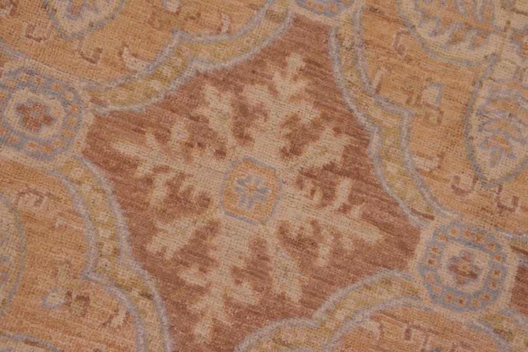handmade Transitional Kafkaz Chobi Ziegler Tan Brown Hand Knotted RECTANGLE 100% WOOL area rug 6 x 9