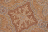 handmade Transitional Kafkaz Chobi Ziegler Tan Brown Hand Knotted RECTANGLE 100% WOOL area rug 6 x 9