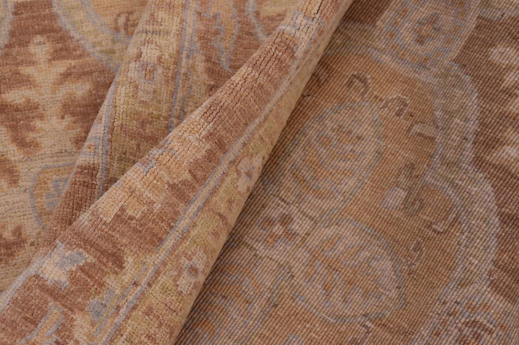 handmade Transitional Kafkaz Chobi Ziegler Tan Brown Hand Knotted RECTANGLE 100% WOOL area rug 6 x 9