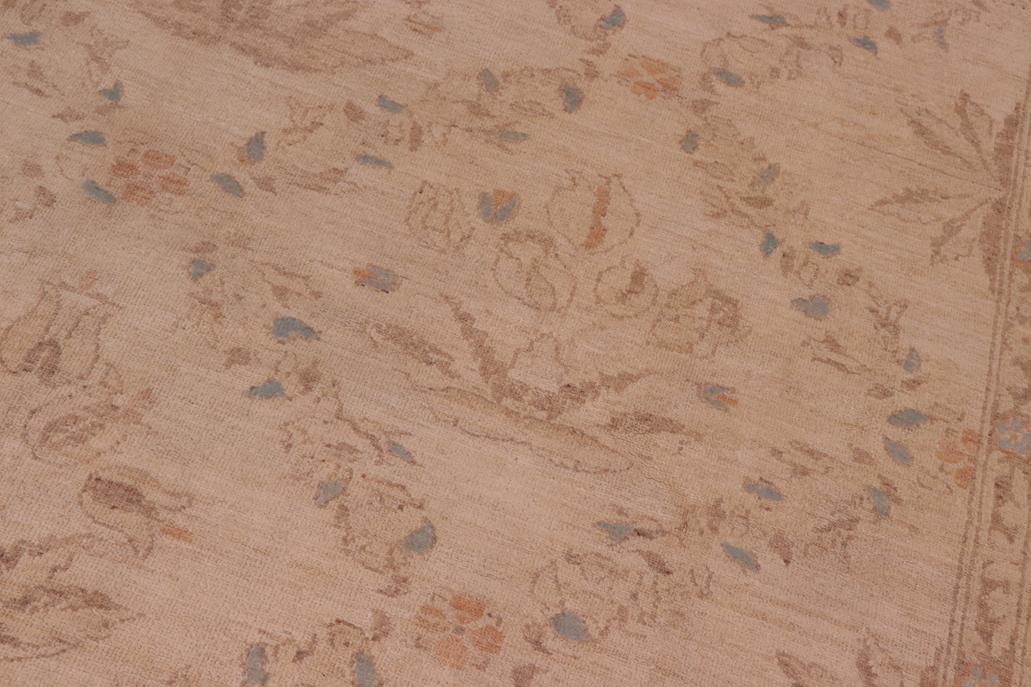 handmade Transitional Kafkaz Chobi Ziegler Ivory Beige Hand Knotted RECTANGLE 100% WOOL area rug 8 x 10