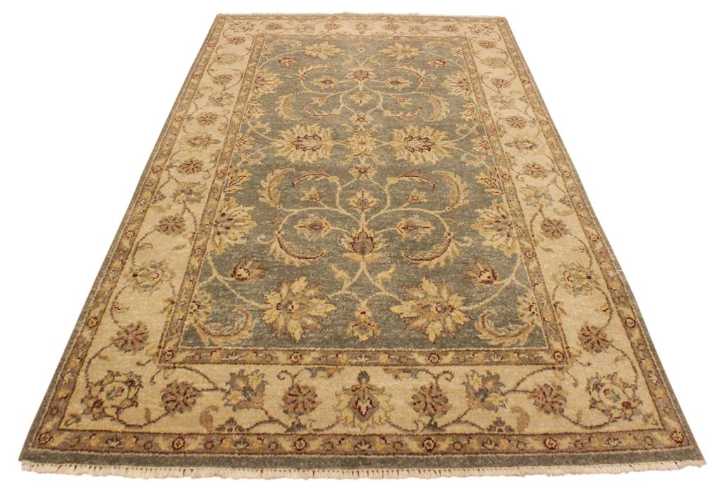 handmade Traditional Oushak Lt. Green Tan Hand Knotted RECTANGLE 100% WOOL area rug 4 x 6