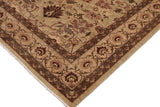 handmade Traditional Kafkaz Chobi Ziegler Taupe Tan Hand Knotted RECTANGLE 100% WOOL area rug 9 x 12