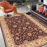 handmade Traditional Kafkaz Chobi Ziegler Purple Beige Hand Knotted RECTANGLE 100% WOOL area rug 9 x 12