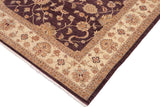 handmade Traditional Kafkaz Chobi Ziegler Purple Beige Hand Knotted RECTANGLE 100% WOOL area rug 9 x 12