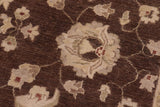 handmade Traditional Kafkaz Chobi Ziegler Brown Lt. Gray Hand Knotted RECTANGLE 100% WOOL area rug 9 x 12