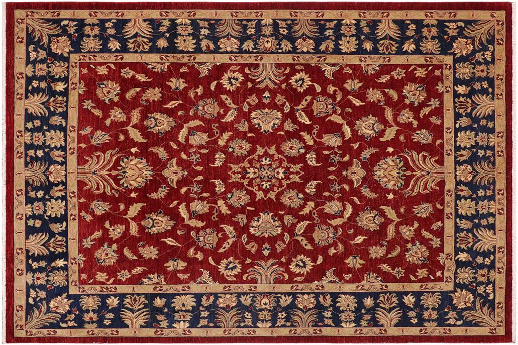 handmade Traditional Kafkaz Chobi Ziegler Red Blue Hand Knotted RECTANGLE 100% WOOL area rug 9 x 12