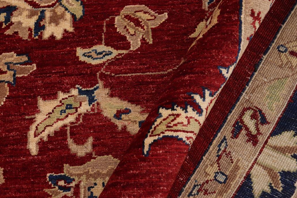handmade Traditional Kafkaz Chobi Ziegler Red Blue Hand Knotted RECTANGLE 100% WOOL area rug 9 x 12
