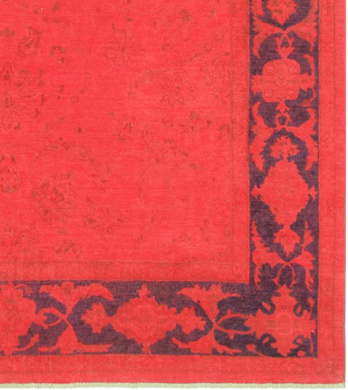 A08132, 711"x 9 6",Over Dyed                     ,8x10,Pink,BLUE,Hand-knotted                  ,Pakistan   ,100% Wool  ,Rectangle  ,652671171383