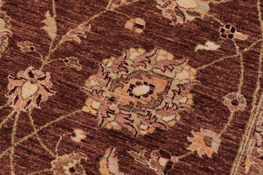 handmade Traditional Kafkaz Chobi Ziegler Brown Beige Hand Knotted RECTANGLE 100% WOOL area rug 9 x 12
